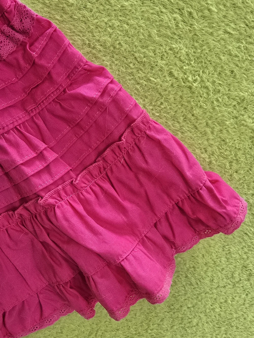 NWT 0-3M  Baby Girls - 2P SUNDRESS Bright Hot Pink Floral Ruffle + Panties - Picture 4 of 5